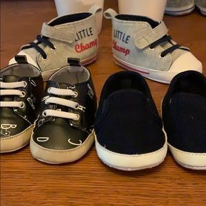 3 pair baby shoes